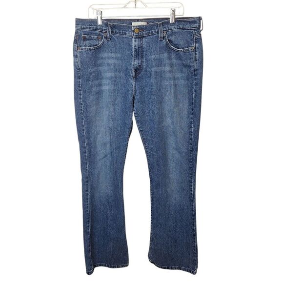 Levis 515 Bootcut‎ Jeans Womens 16M Medium Wash Distressed Vintage Embroidered - Picture 1 of 15